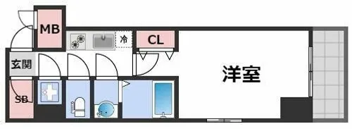 アーバンフラッツ心斎橋【3階】の間取り