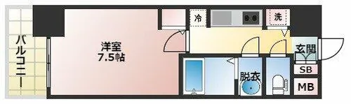 S-RESIDENCE江坂Eminence【8階】の間取り