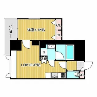 プレジオ難波ASIAN【6階】の間取り