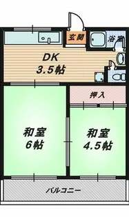 池側ハイツ【2階】の間取り