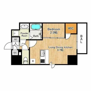 AFFLUENCE難波EAST【10階】の間取り