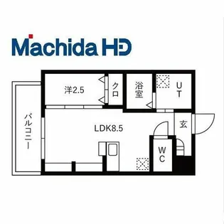 1LDKの間取り画像