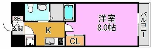 ディナスティ東大阪センターフィールド【11階】の間取り