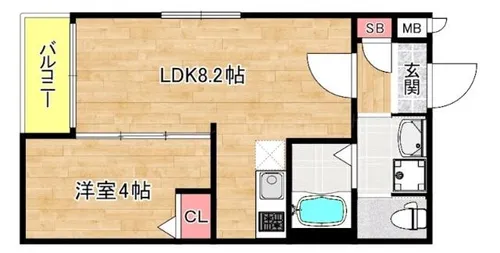 H-maison大正Ⅱ【105号室】の間取り