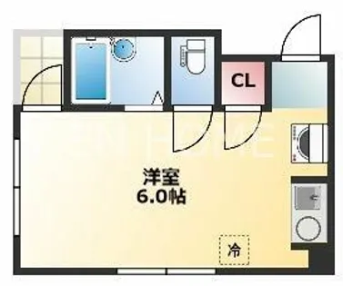 アゲイン日本橋【403号室】の間取り