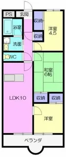 天神山マンションⅠ号館【7階】の間取り