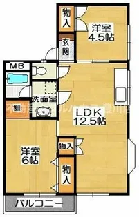エスパース上宿【105号室】の間取り