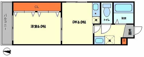 シティコート南船場【4階】の間取り
