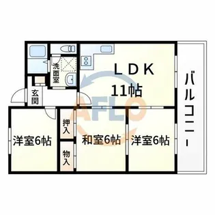 レグルス我孫子【9階】の間取り