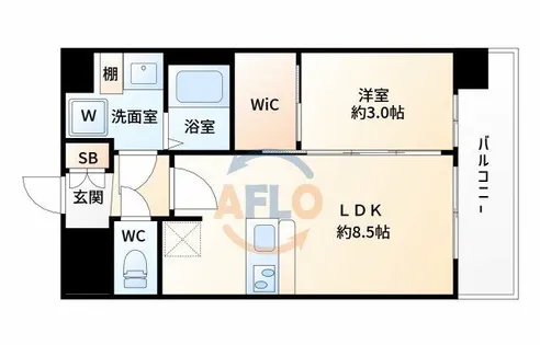 セレニテ西中島アリア壱番館【4階】の間取り