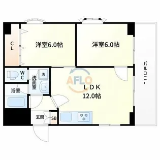 ビラ小松【4階】の間取り