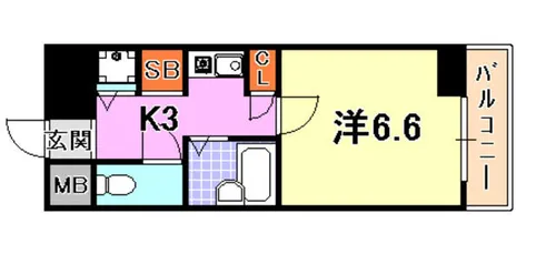 ロイヤルヒル神戸三ノ宮2【4階】の間取り