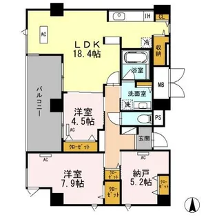 Amistad(アミスター)【4階】の間取り