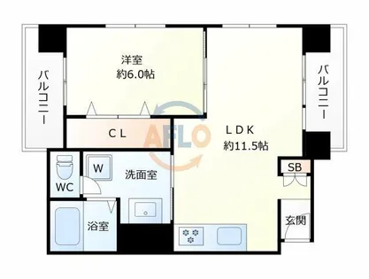 同心サワダハイツ【5階】の間取り