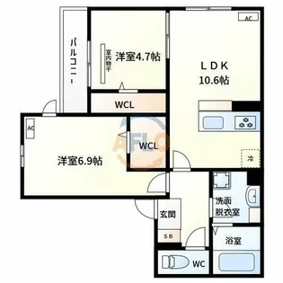 Brillante【3階】の間取り