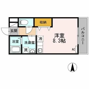オリーヴァ花畑【1階】の間取り