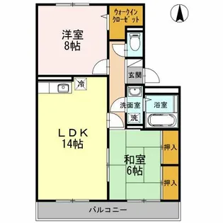 バティール西小森野 A棟【3階】の間取り