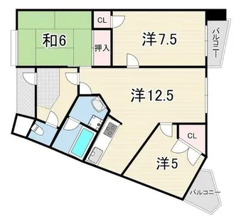 パレ武庫川パート2【5階】の間取り