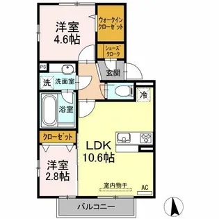スマイルエイト【2階】の間取り