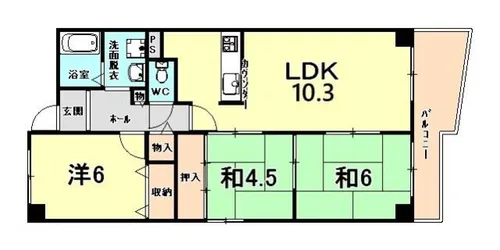 エクセル東園田【5階】の間取り