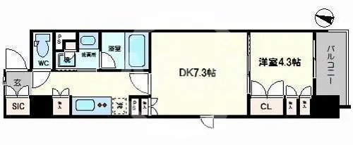 パークアクシス本町【3階】の間取り