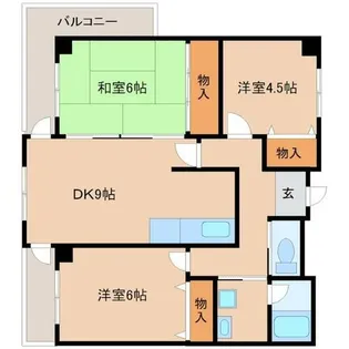 ケイジェイ・レジデンス南武庫之荘【5階】の間取り