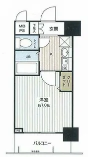 エスリード新梅田【5階】の間取り