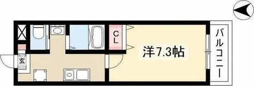 A・City東岸【3階】の間取り