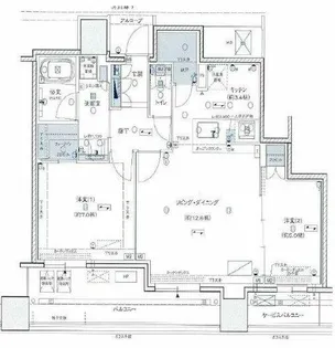 シエリアタワー中之島【24階】の間取り