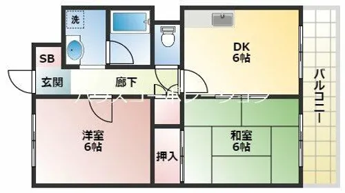 万代マンション2【2階】の間取り
