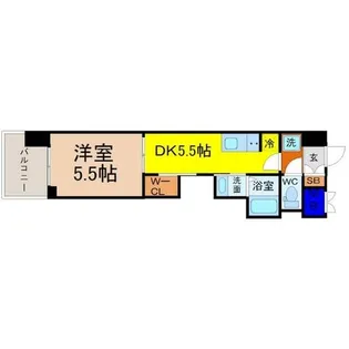 エステムコート名古屋平安通クチュール【3階】の間取り