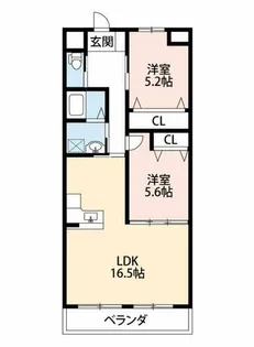 クリーンハイツ安井Ⅲ【104号室】の間取り