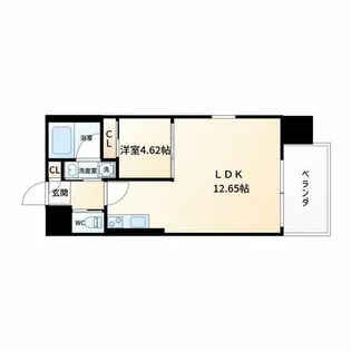 プレジオ弁天町【15階】の間取り