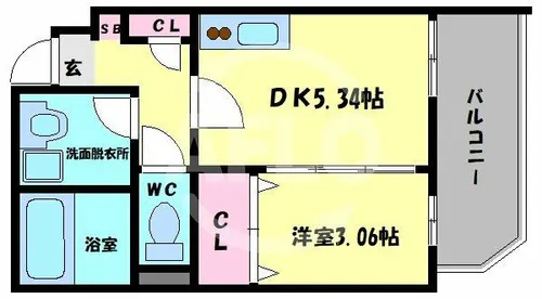 GRANDSTEADY天王寺町【3階】の間取り