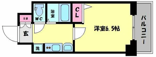 エステムコート大阪ベイエリア【6階】の間取り