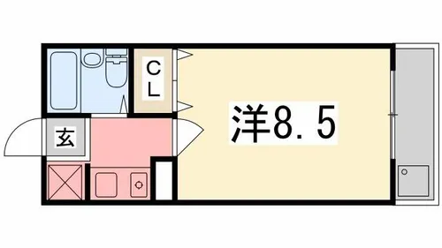 ムトーハイツ【1階】の間取り