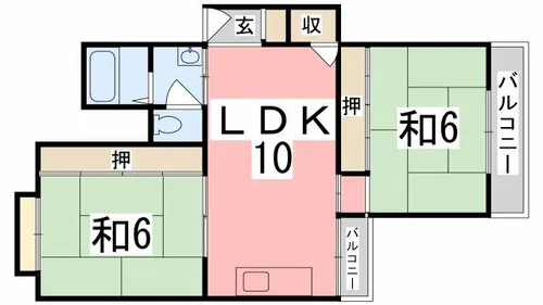 コーエイハイツ【202号室】の間取り
