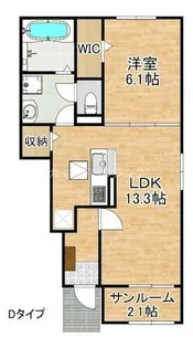ハイツユーベル【1階】の間取り
