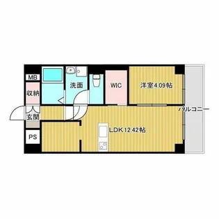 シャンホ?ール茨木【9階】の間取り