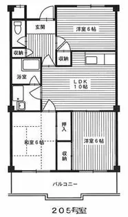 第3グリーンハイツ【2階】の間取り