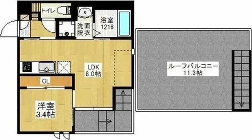 GRANDTIC 雅・堺東【205号室】の間取り