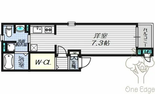 ハピネス浦江Ⅱ【3階】の間取り