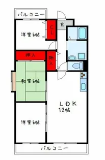 セトン旭【6階】の間取り