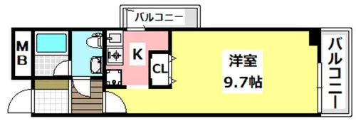 グランドライフ北之坊【3階】の間取り