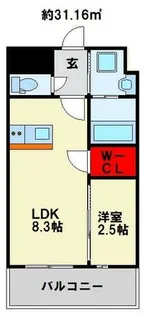 レジェンド朽網【607号室】の間取り