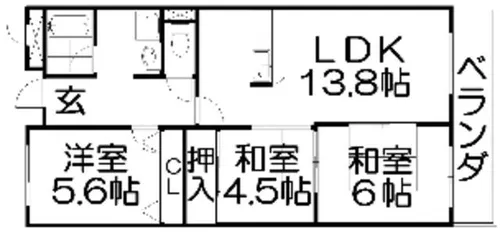プランドールマツカワ【1階】の間取り
