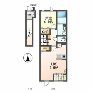 メゾン北原 Ⅰ【2階】の間取り