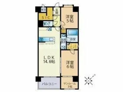Y・M FLAT matoba【7階】の間取り