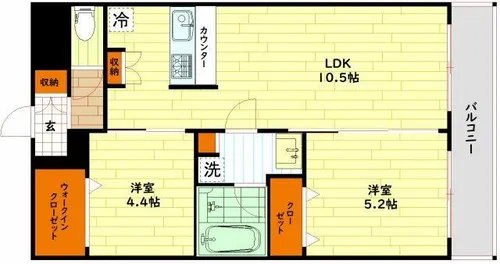 アーバネックス梅田中崎町Ⅱ【7階】の間取り