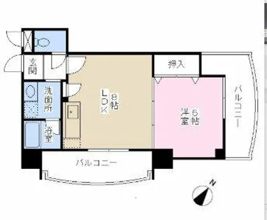 アルプス西梅田【8階】の間取り